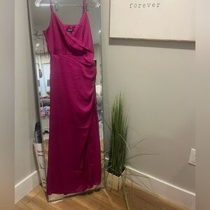 Express Fuscia full length sleeveless dress NWT size small